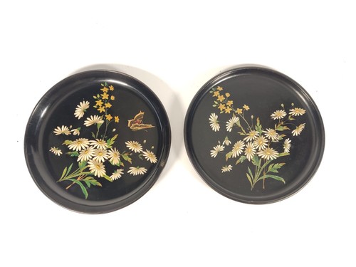 Two victorian hand painted - victorian,