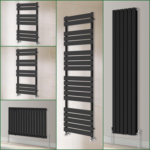 Black flat panel bathroom - flat,