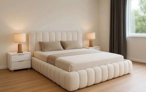 Cream bubble padded luxury - cream,