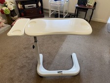 Over Bed or chair table with large height and angle adjustable top overbed 