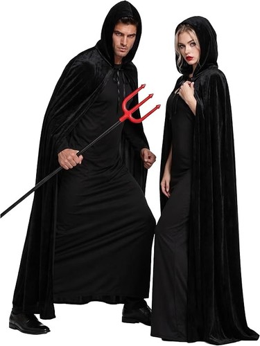 Unisex satin hooded cape - hooded,