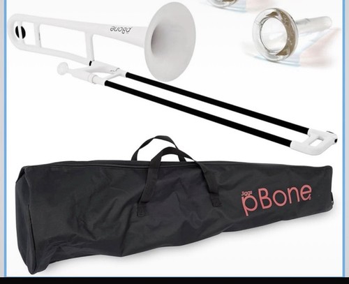 Pbone white plastic trombone - pbone,