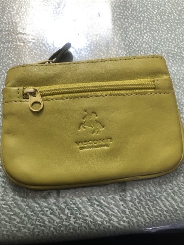 Visconti leather zip top coin - visconti,