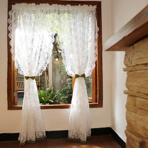 White water wave lace sheer - white,