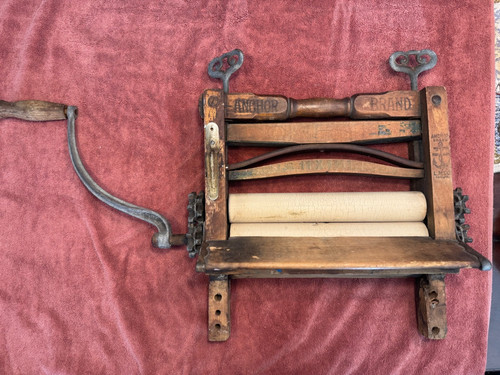 Working antique anchor - working,