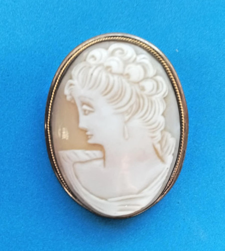 Antique 19th cameo brooch - 19th, c