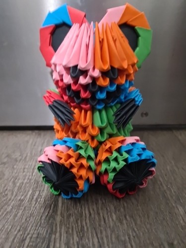 Origami bear - 3d,