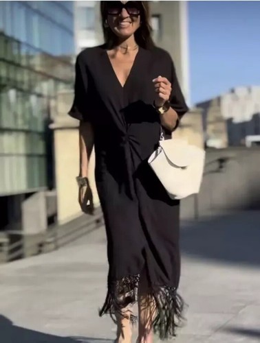 Zara black linen blend - zara,
