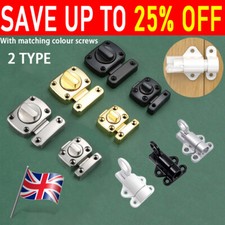 BATHROOM DOOR LOCK Blac/silver/golden Toilet Turn Twist Bolt Privacy Catch Latch