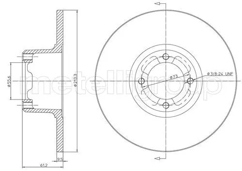 Brake disc solid - 2x,