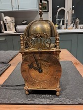 Late 20th Century Lantern Brass Clock By Smiths- Electric