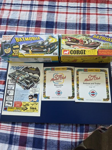 Corgi batmobile and - batmobile, batboat