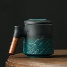 450ML Tea Mug Embossed Ceramic