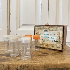 Vintage Glass Sample Pots Tubes Entomology In Box