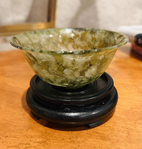Chinese spinach jade bowl - chinese,