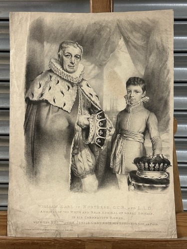 Antique 1822 lithograph - 1822, –