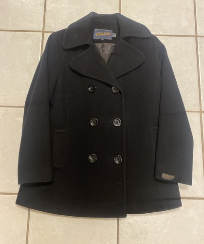 Pendleton overcoat black wool - overcoat,