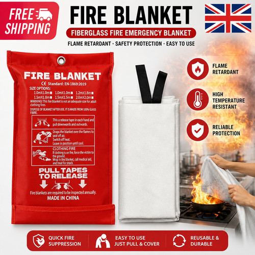 Large fire safety blanket 1x1m - large,
