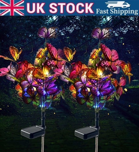 2pcs solar butterflies flower - 2pcs,