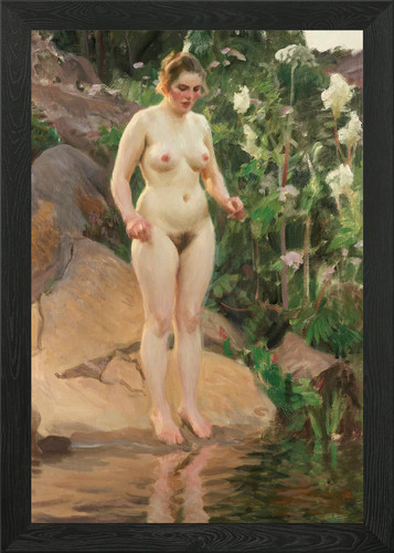 Nude woman water - woman, painting