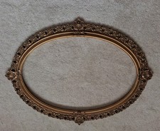 Picture Frame Large Oval Vintage Gold Decorative  38" X 27" (Inner 30" X 20") 