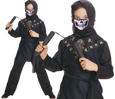 Boys Kids Childs Black Ninja