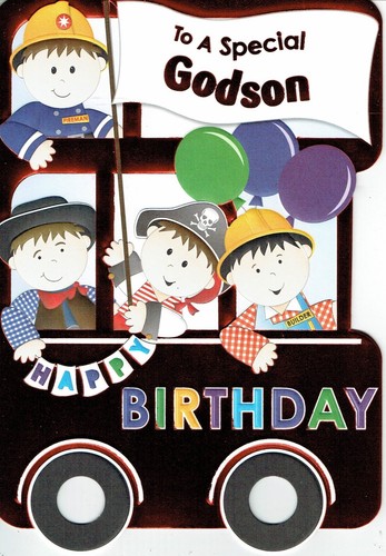 Godson quality birthday card - quality,