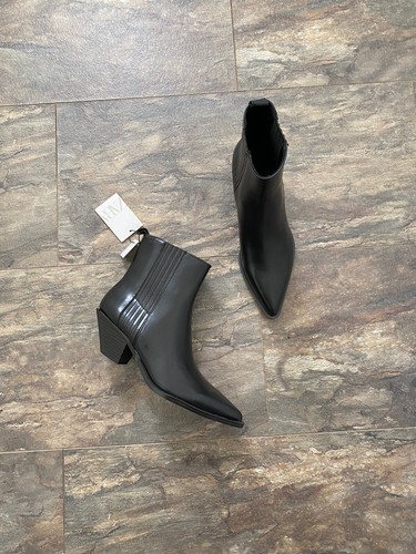 Zara black faux - zara,