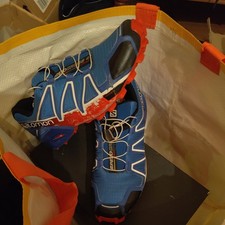 Salomon Men's Speedcross 4 Trail Running Shoe - Blue Yonder/Black/Orange, UK 8.5