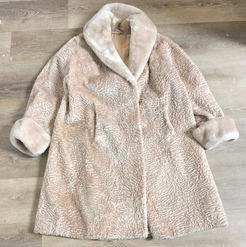 Astrakhan vintage coat jacket - coat,
