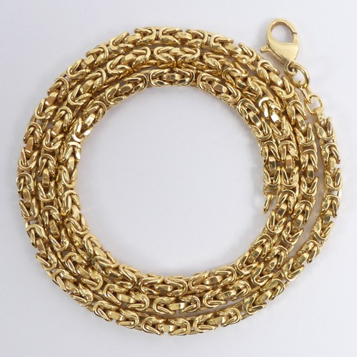 Ornate 9ct gold byzantine - ornate, link
