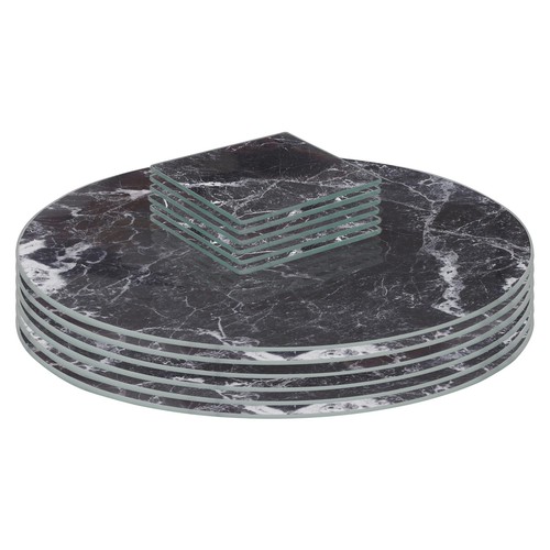 12pc round glass placemats - 12pc,