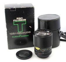 Boxed Fujica 135mm f2.5 EBC Fujinon-T Telephoto Lens - M42 Screw Mount fit