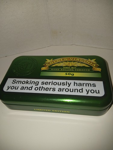 Golden virginia tobacco tin - tobacco,