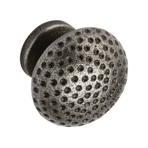 Antique pewter cabinet knob - pewter,
