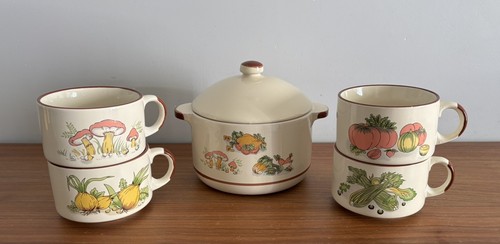Set vintage soup bowl mugs - bowl/mugs, &