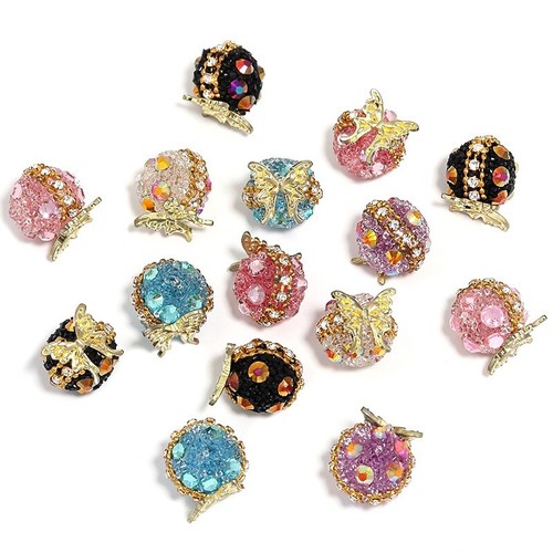 10x alloy butterfly rhinestone - 10x,