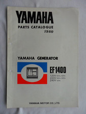 1980 YAMAHA GENERATOR EF1400, 120V, 220V. 240V. Parts Catalogue. Pub. 107H6-100E