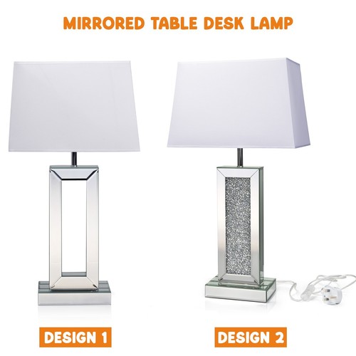 Mirrored table lamp shade - table,