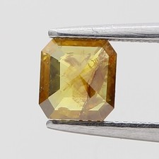 0.42CT OCTAGON SHAPE DIAMOND YELLOWISH BROWN BRILLIANT CUT NATURAL DIAMOND