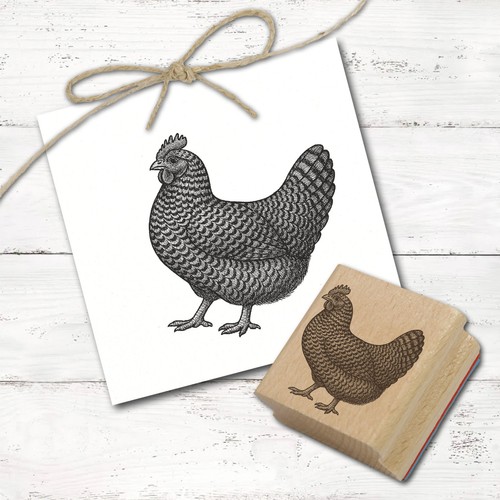 Motif stamp chicken 4 sizes - chicken,