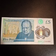 £5 Bank Note AA41 12868p Rare UK