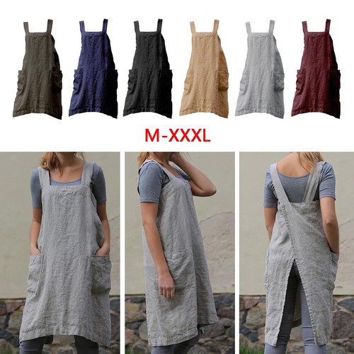 Cotton linen apron with - linen, 2