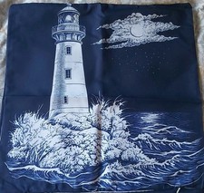 Nautical Coushion Covers Home Decor x 4 Hidden Zip 17' x 17' Blue White New