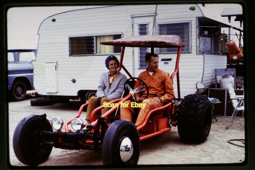 Man woman dune buggy car - woman, w/