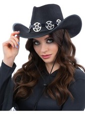 Black Gothic Cowboy Hat Adults