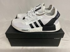 UK 6 - Ladies/Men’s/Kids Adidas NMD R1 V2 J Trainers in White/Black 