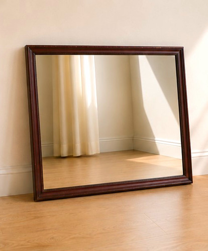 Rectangular wood effect - effect, brown