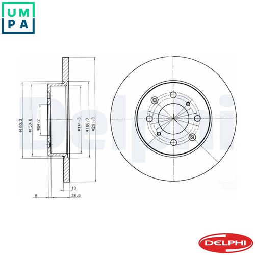 Brake disc bg3262 - brake, mg
