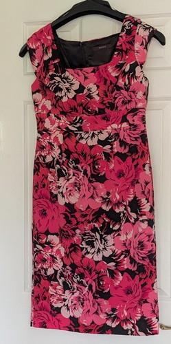 Pink black floral - black,